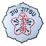Jiu jitsu Flower Emblem - white