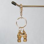 Muay Keychain Boxing Gloves of Solid Bronze per pair