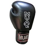 Muay Boxing Glove with Laces - Black