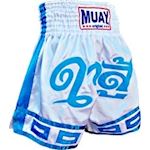 Muay Thai Short Fighters Heart - White/Blue