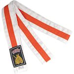 Ronin Budo Belt Junior Striped - white/orange