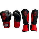 Ronin Kickboxing Set Tiger-Line - black/red