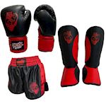 Ronin Kickboxing Set Complete Tiger-Line - black/red