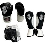Ronin Kickboxing Set Complete Tiger-Line - black/white